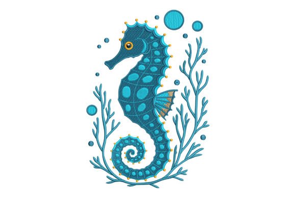 Blue Seahorse Embroidery Design Review