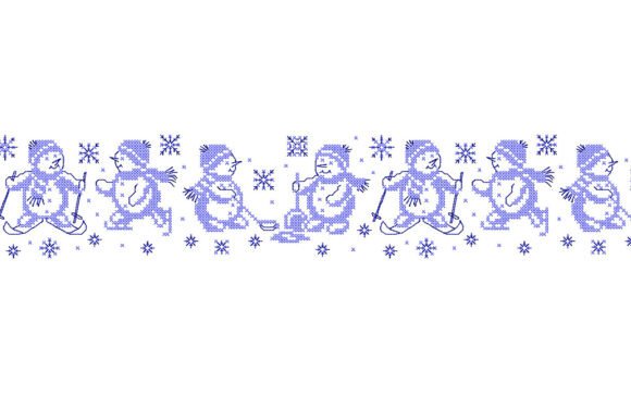 Christmas Embroidery Design. Border. Review
