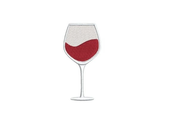 Classic Red Wine Glass Embroidery Design Review