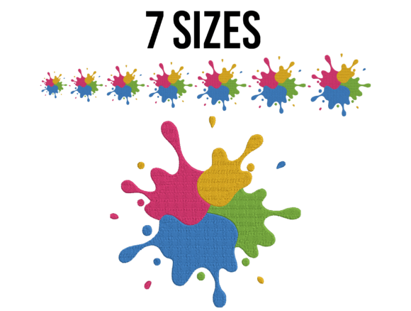 Color Splash Embroidery Design Review for Etsy