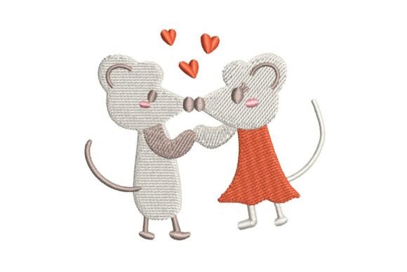 Cute Mouse Couple in Love Embroidery Design Review