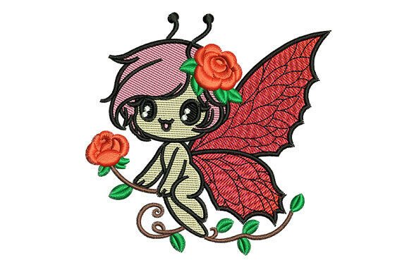 Fairy Girl with Rose Embroidery Designs Review