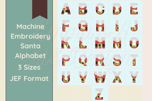 Santa Machine Embroidery Alphabet - JEF Review