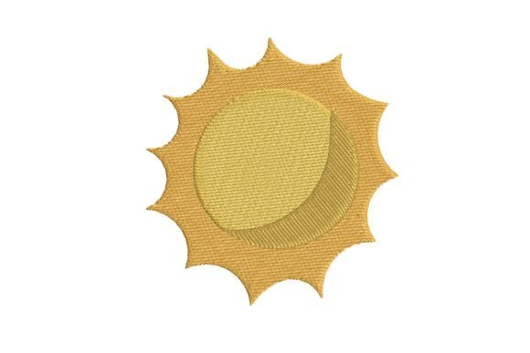 Stylized Golden Sun Embroidery Design Review